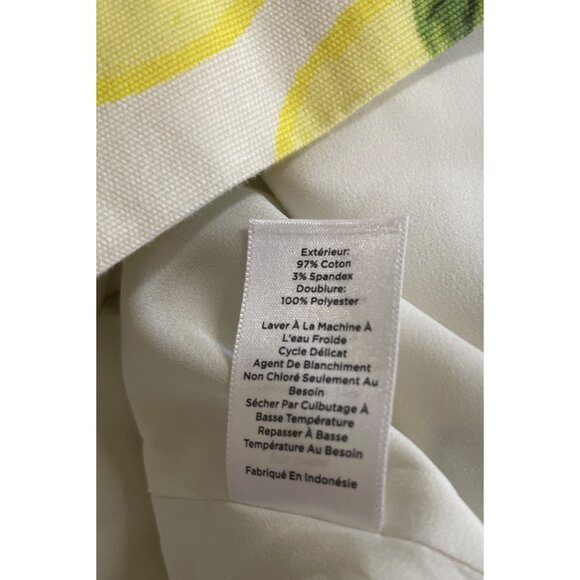 Talbots Textured Lemon Print Cotton Spandex Lined Pencil Skirt Womens Size 16 - Picture 7 of 8